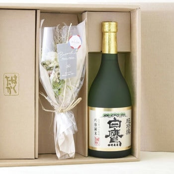 商品イメージのサムネイル　【ミニブーケ入り】生もと・吟醸純米 超特撰白鷹